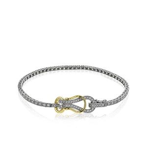 Luxury Simon G 18k white gold bracelet